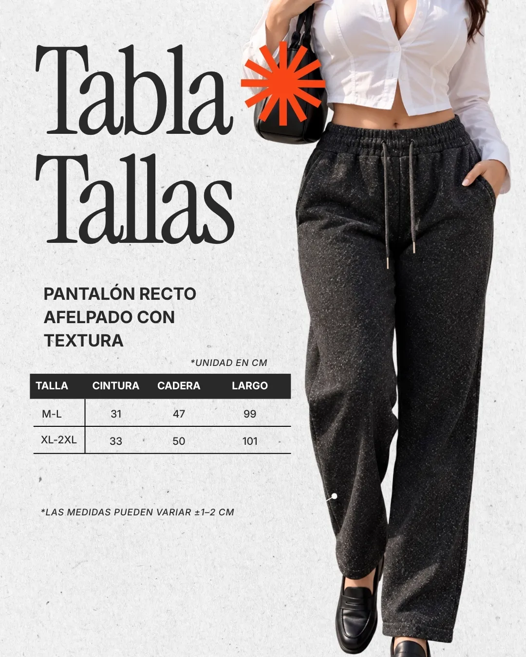 AD2650 Pantalón jaspeado con forro interior afelpado 15652